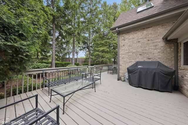 6 Tartan Ridge Rd, Burr Ridge, IL 60527 - deck with area for grilling and outdoor dining area