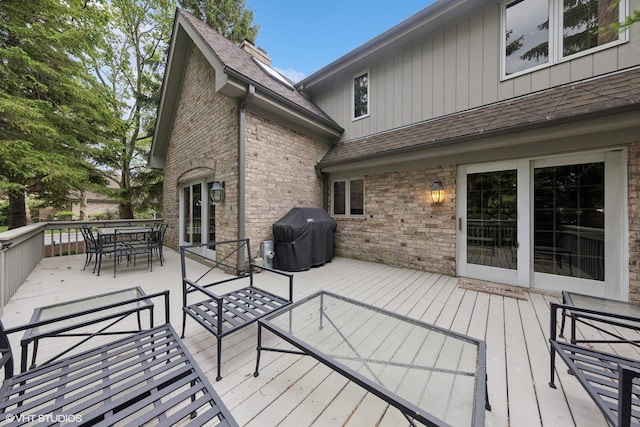 6 Tartan Ridge Rd, Burr Ridge, IL 60527 - deck featuring a grill and outdoor dining space