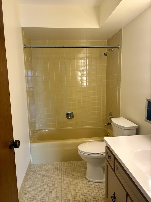 5501 Lincoln Ave Unit 405, Morton Grove, IL 60053 - full bath with vanity, bathtub / shower combination, and tile patterned flooring