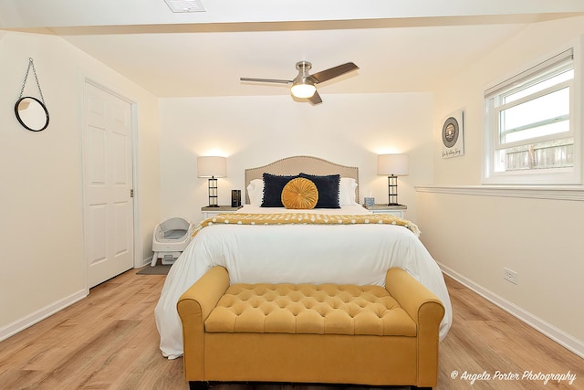 155 Shadowbrook Dr, Capron, IL 61012 - bedroom with baseboards and light wood-style flooring