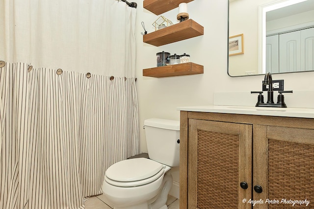 155 Shadowbrook Dr, Capron, IL 61012 - bathroom featuring vanity, toilet, and tile patterned floors