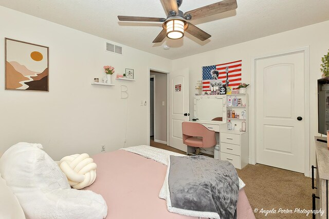 155 Shadowbrook Dr, Capron, IL 61012 - carpeted bedroom featuring ceiling fan