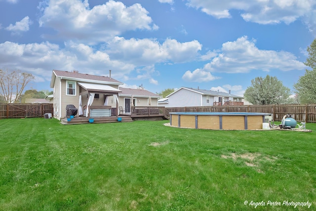 155 Shadowbrook Dr, Capron, IL 61012 - rear view of house featuring a wooden deck