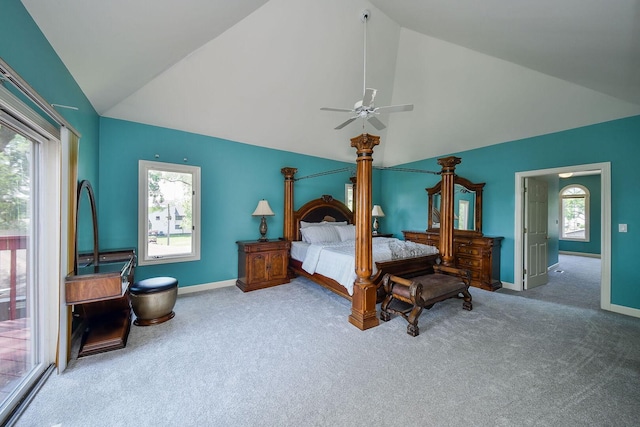 5N311 Lloyd Ave, Itasca, IL 60143 - carpeted bedroom featuring vaulted ceiling and ceiling fan