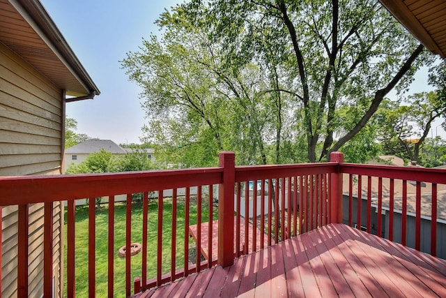 5N311 Lloyd Ave, Itasca, IL 60143 - deck featuring a yard