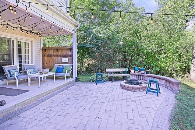 10726 W Liberty Ave, Beach Park, IL 60099 - view of patio / terrace with an outdoor fire pit