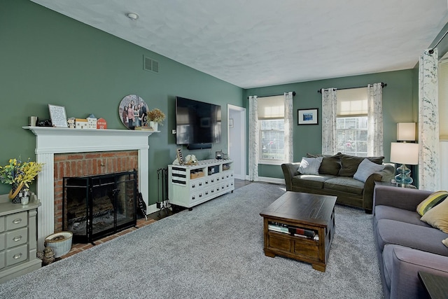 10726 W Liberty Ave, Beach Park, IL 60099 - living room featuring a fireplace and baseboards