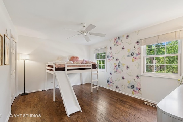 567 Byrd Rd, Riverside, IL 60546 - bedroom featuring wood finished floors and a ceiling fan