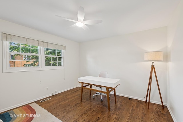 567 Byrd Rd, Riverside, IL 60546 - office space with wood finished floors and ceiling fan
