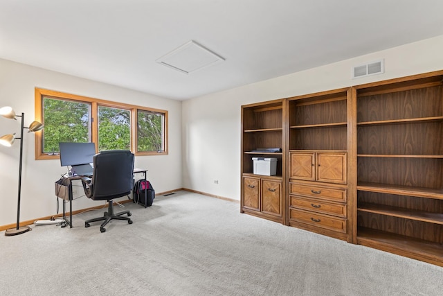11234 Lakefield Dr, Orland Park, IL 60467 - carpeted office space featuring attic access and baseboards