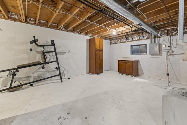 11234 Lakefield Dr, Orland Park, IL 60467 - unfinished below grade area with electric panel