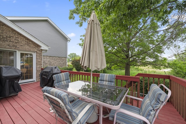 11234 Lakefield Dr, Orland Park, IL 60467 - wooden terrace with outdoor dining space and grilling area