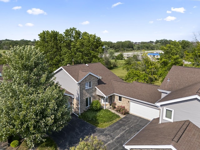 11234 Lakefield Dr, Orland Park, IL 60467 - aerial view of property and surrounding area with a tree filled landscape