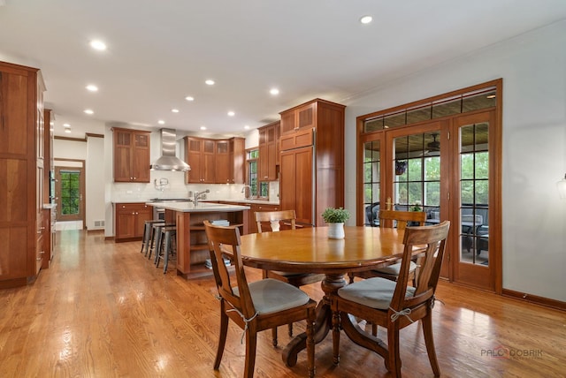1602 Wickham Ct, Libertyville, IL 60048 - dining space with crown molding, recessed lighting, and light wood finished floors