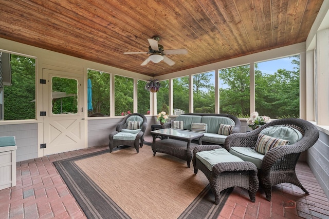 1602 Wickham Ct, Libertyville, IL 60048 - sunroom / solarium with a ceiling fan, outdoor lounge area, and plenty of natural light