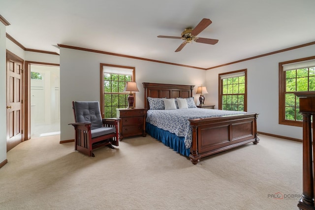 1602 Wickham Ct, Libertyville, IL 60048 - carpeted bedroom with ornamental molding and ceiling fan