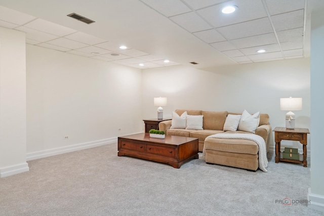 1602 Wickham Ct, Libertyville, IL 60048 - living area with a drop ceiling, carpet floors, and recessed lighting