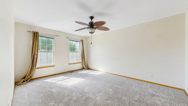 6542 Pine Hollow Rd, Carpentersville, IL 60110 - unfurnished room featuring carpet floors and ceiling fan