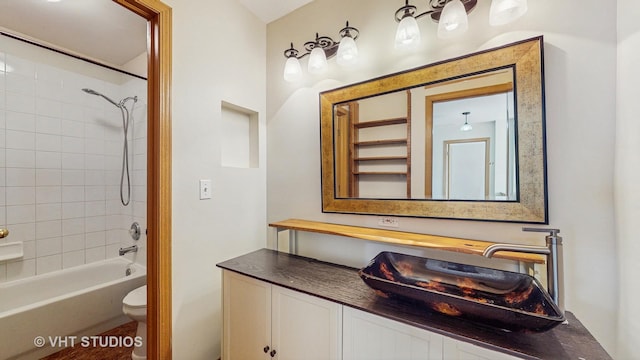 6542 Pine Hollow Rd, Carpentersville, IL 60110 - bathroom with bathing tub / shower combination and vanity