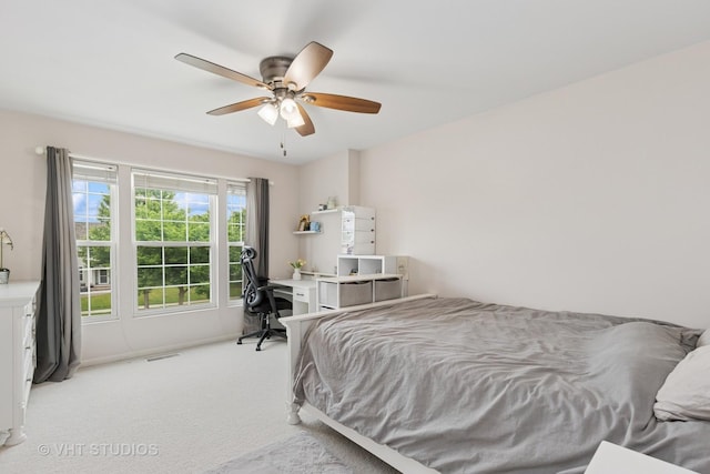 18861 W Aspen Ct, Lake Villa, IL 60046 - bedroom featuring light colored carpet and ceiling fan
