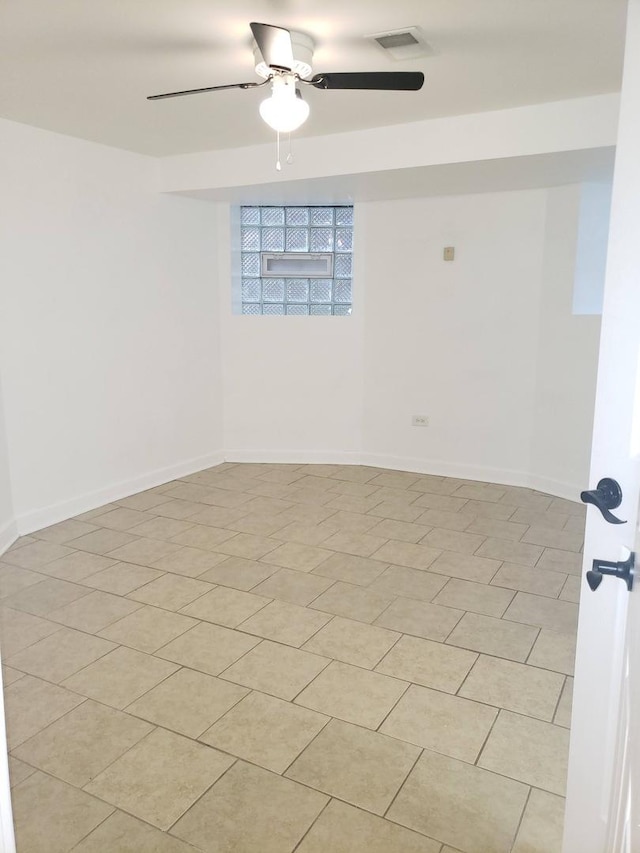 7127 S Eberhart Ave, Chicago, IL 60619 - spare room with ceiling fan and baseboards