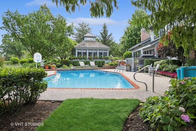 1242 Antietam Dr, Long Grove, IL 60047 - outdoor pool featuring a patio area