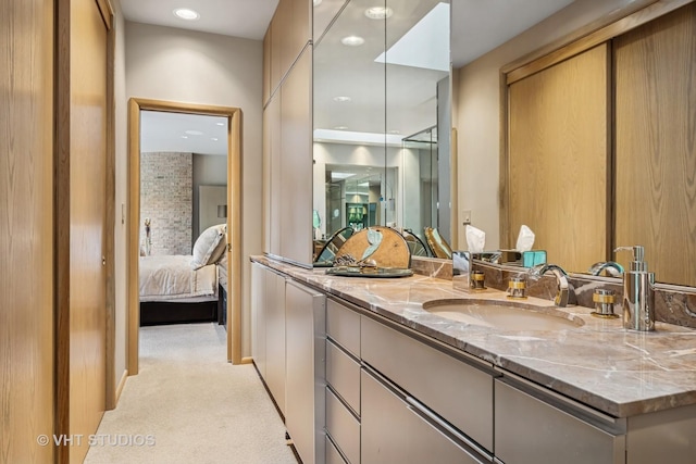 1242 Antietam Dr, Long Grove, IL 60047 - bathroom featuring ensuite bathroom, vanity, and recessed lighting