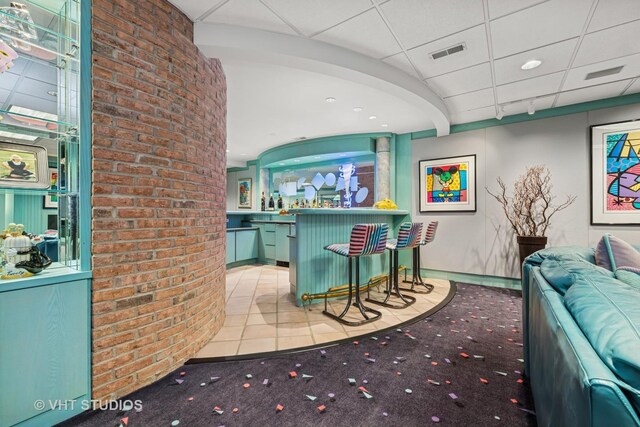 1242 Antietam Dr, Long Grove, IL 60047 - indoor dry bar with carpet flooring and baseboards