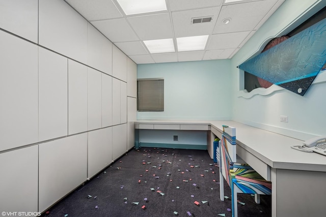 1242 Antietam Dr, Long Grove, IL 60047 - unfurnished office featuring a paneled ceiling and carpet