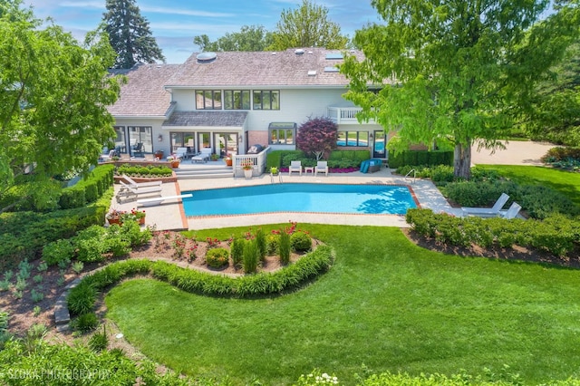1242 Antietam Dr, Long Grove, IL 60047 - outdoor pool with a patio area and a yard