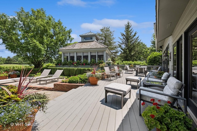1242 Antietam Dr, Long Grove, IL 60047 - wooden terrace with an outdoor hangout area