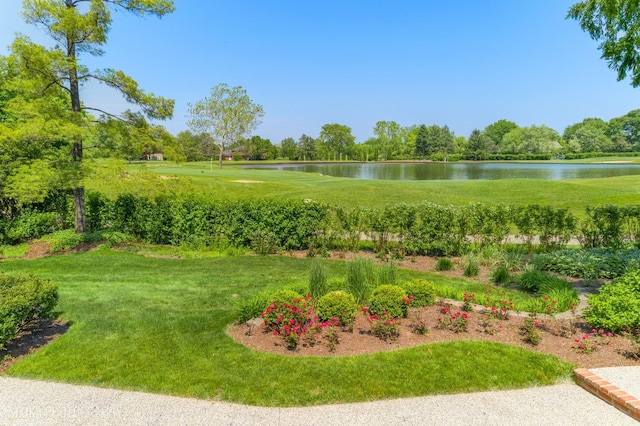 1242 Antietam Dr, Long Grove, IL 60047 - view of green lawn featuring a water view and view of golf course