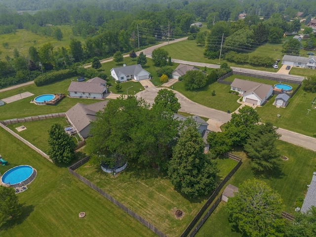 102 Merganser Ct, Downs, IL 61736 - bird's eye view of a pool area