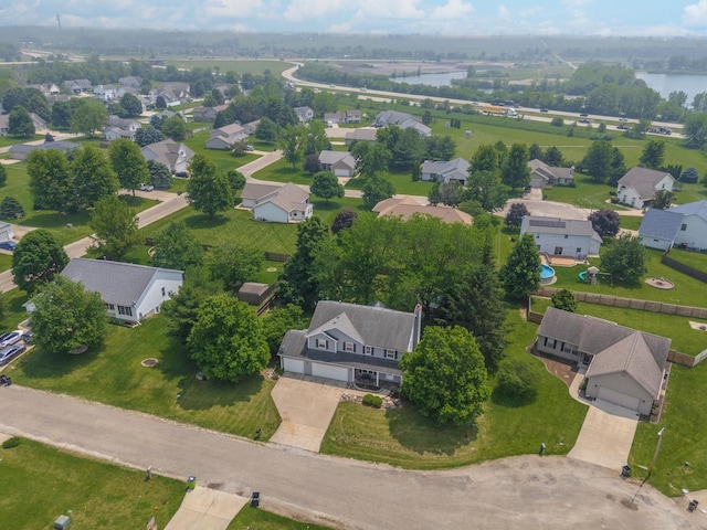 102 Merganser Ct, Downs, IL 61736 - aerial view of property and surrounding area featuring nearby suburban area