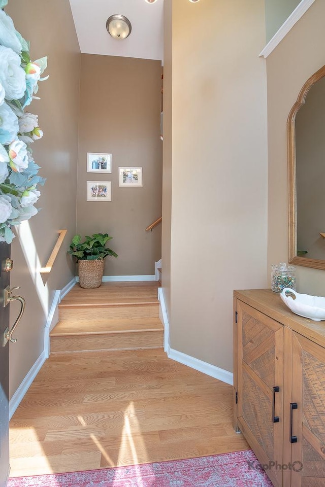 155 Willow Blvd, Willow Springs, IL 60480 - staircase with wood finished floors and baseboards
