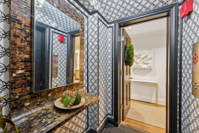 210 E Pearson St Unit 11A, Chicago, IL 60611 - interior space with baseboards and crown molding