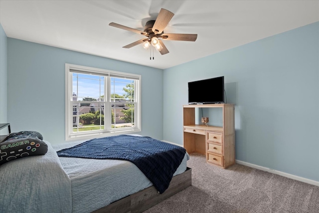 1809 Pembrook Ct, Plainfield, IL 60586 - bedroom featuring light carpet, baseboards, and a ceiling fan
