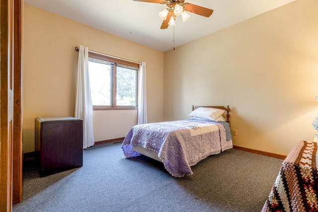 3206 Turnberry Dr, Mchenry, IL 60050 - carpeted bedroom featuring ceiling fan and baseboards