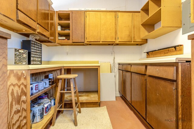 3206 Turnberry Dr, Mchenry, IL 60050 - kitchen featuring open shelves, electric panel, and light countertops