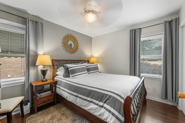 5111 S Luna Ave, Chicago, IL 60638 - bedroom with wood finished floors, baseboards, and ceiling fan