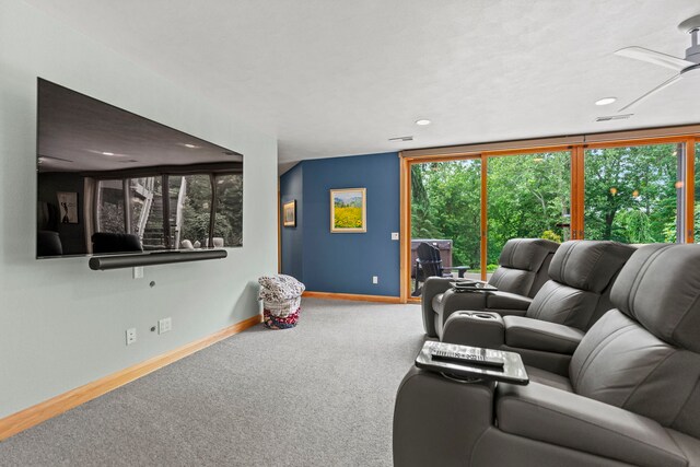 515 Stone Ridge Ln, Cherry Valley, IL 61016 - carpeted living area featuring plenty of natural light, recessed lighting, and ceiling fan