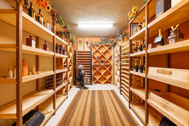 515 Stone Ridge Ln, Cherry Valley, IL 61016 - wine room featuring a textured ceiling