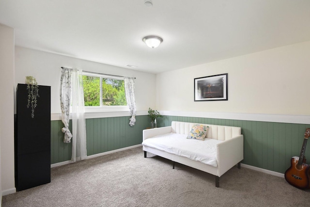 29W690 Cambridge Ct, Warrenville, IL 60555 - bedroom with a wainscoted wall, carpet floors, wood walls, and baseboards
