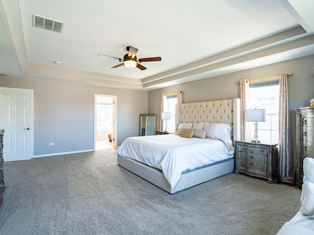 3740 Ryder Ct, Naperville, IL 60564 - bedroom featuring a raised ceiling, carpet, multiple windows, and baseboards