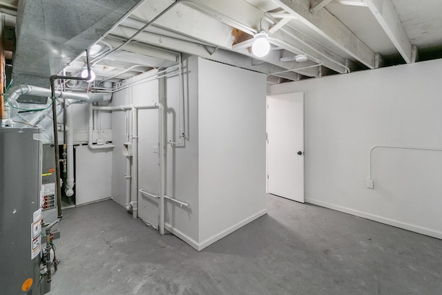 18200 Fountainbleau Dr, Hazel Crest, IL 60429 - unfinished basement with water heater and baseboards