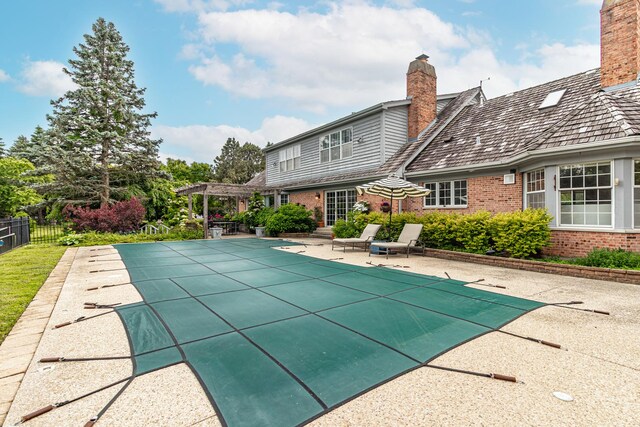 36955 N Fox Hill Dr, Wadsworth, IL 60083 - view of pool featuring a pergola and a patio