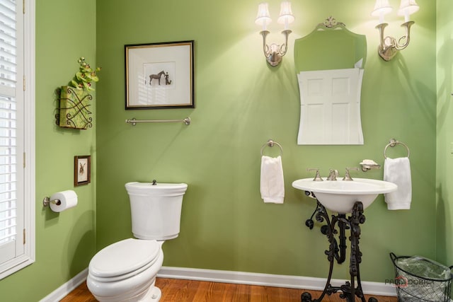 36955 N Fox Hill Dr, Wadsworth, IL 60083 - bathroom featuring toilet and wood finished floors