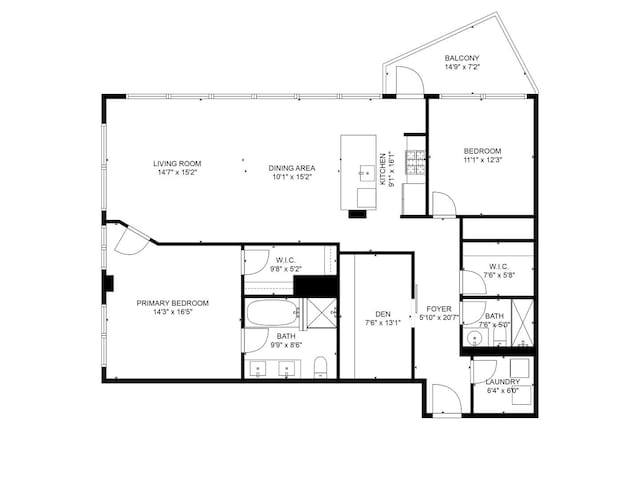 1033 W 14th Pl Unit 337, Chicago, IL 60608 - room layout