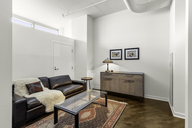333 N Canal St Unit 2804, Chicago, IL 60606 - living room with dark wood-type flooring and baseboards