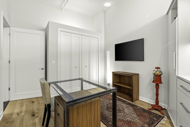 333 N Canal St Unit 2804, Chicago, IL 60606 - office area with light wood-type flooring and baseboards